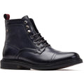 Dark Grey - Front - Base London Mens Henderson Leather Combat Boots