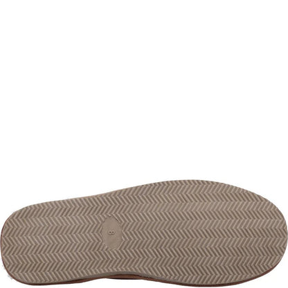 Tan - Side - Hush Puppies Mens Coady Leather Slippers