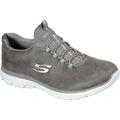 Dark Taupe - Front - Skechers Womens-Ladies Summits Oh So Smooth Trainers