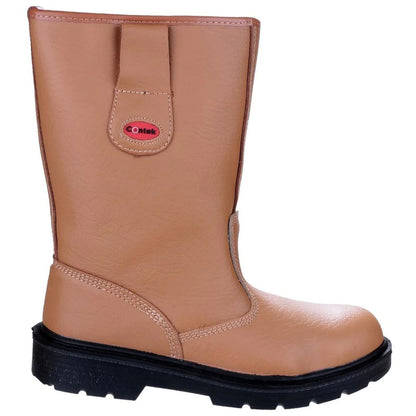 Tan - Side - Centek Mens FS334 Steel Toe Cap Safety Boots