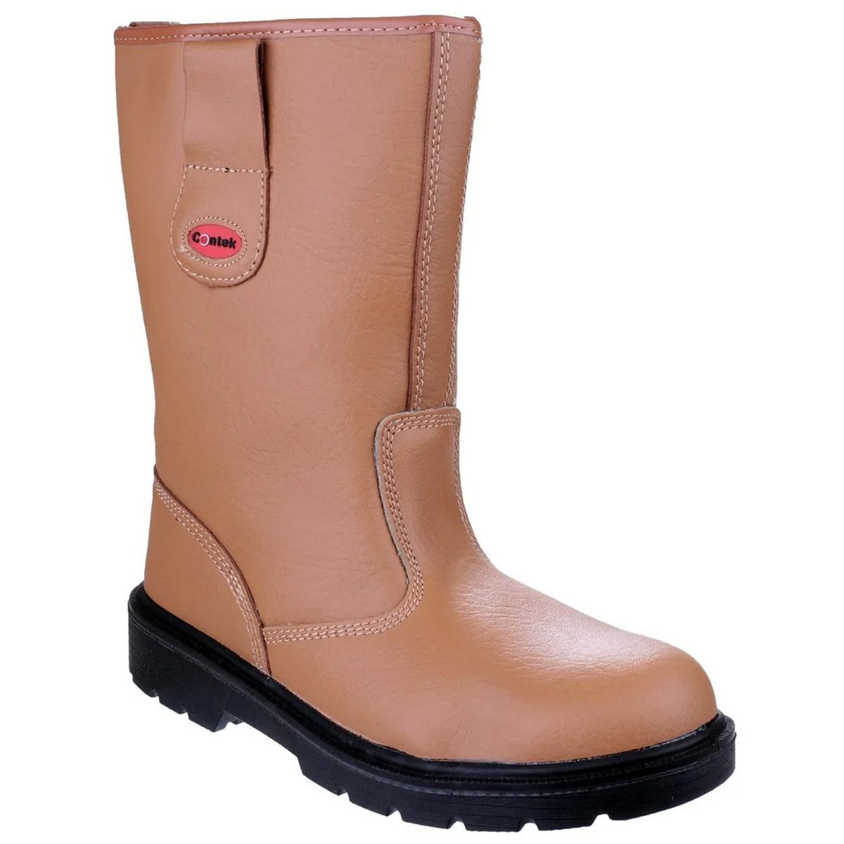 Tan - Front - Centek Mens FS334 Steel Toe Cap Safety Boots