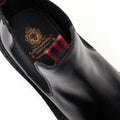 Black - Close up - Base London Mens Utah Leather Chelsea Boots