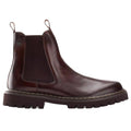 Dark Brown - Front - Base London Mens Utah Leather Chelsea Boots