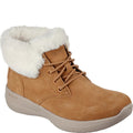 Chestnut - Back - Skechers Womens-Ladies Go Walk Stability Comfy Days Suede Ankle Boots