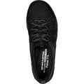 Black - Side - Skechers Womens-Ladies Breathe-Easy Rugged Suede Relaxed Fit Trainers