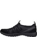 Black - Front - Skechers Womens-Ladies Breathe-Easy Rugged Suede Relaxed Fit Trainers