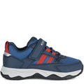Navy-Red - Pack Shot - Geox Boys J Calco Trainers