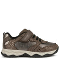 Smoke Grey-Gold - Pack Shot - Geox Girls J Calco Trainers