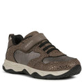 Smoke Grey-Gold - Front - Geox Girls J Calco Trainers