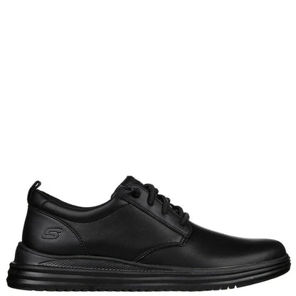 Black - Back - Skechers Mens Proven Mursett Leather Casual Shoes