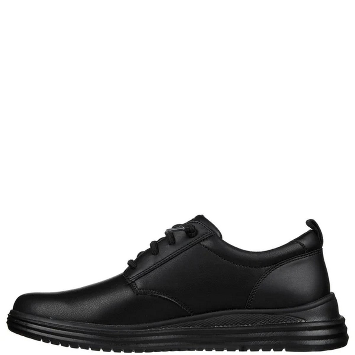 Black - Side - Skechers Mens Proven Mursett Leather Casual Shoes