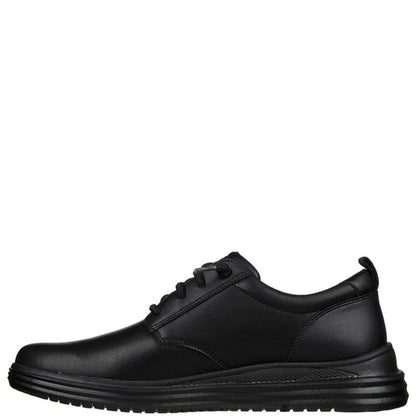 Black - Side - Skechers Mens Proven Mursett Leather Casual Shoes