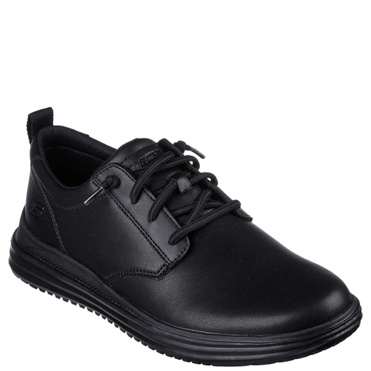 Black - Front - Skechers Mens Proven Mursett Leather Casual Shoes