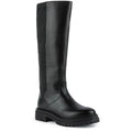 Black - Front - Geox Womens-Ladies D Iridea J Leather Knee-High Boots