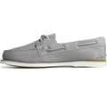 Grey - Close up - Sperry Mens Gold Cup Authentic Original Nubuck Boat Shoes