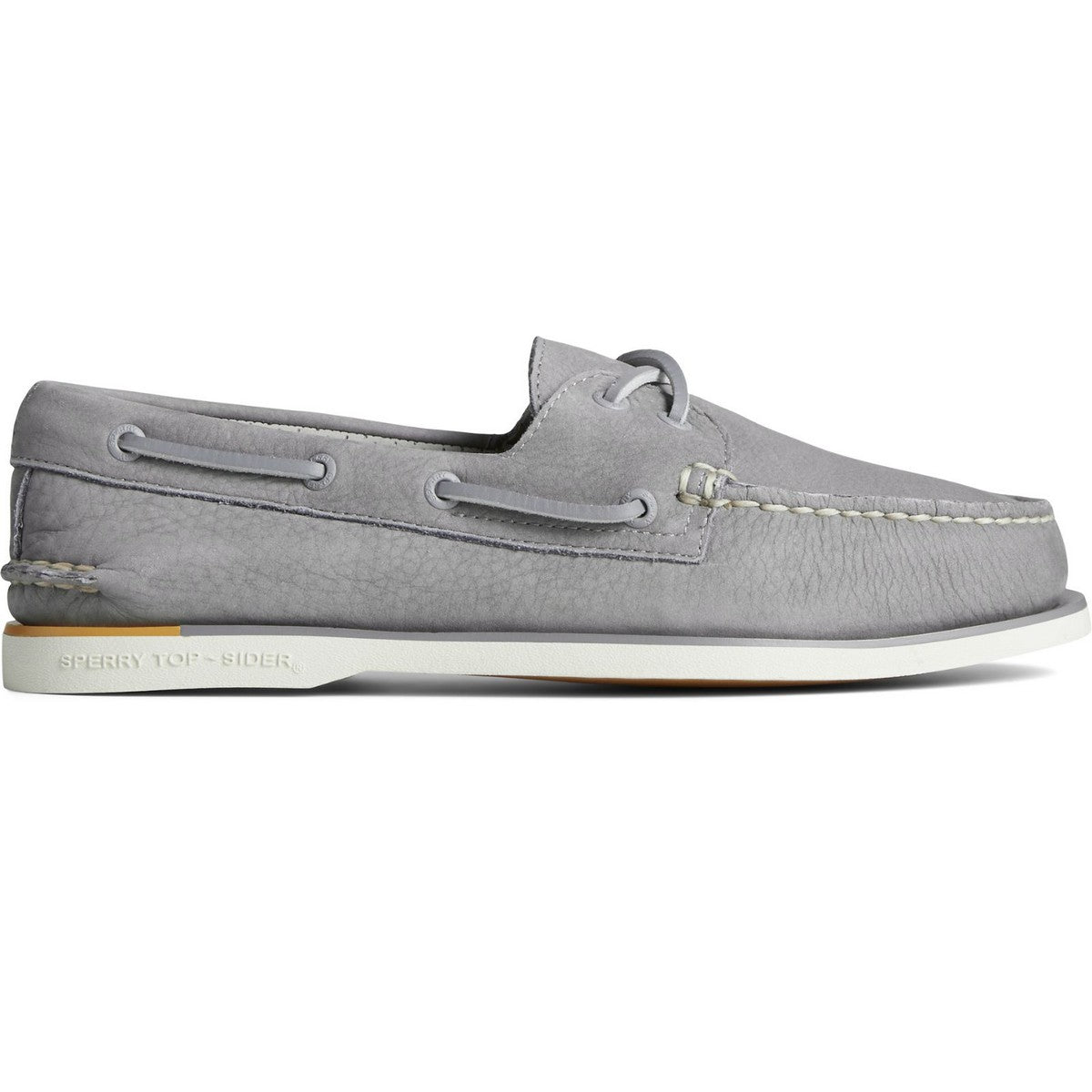 Grey - Back - Sperry Mens Gold Cup Authentic Original Nubuck Boat Shoes