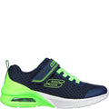 Navy-Lime - Back - Skechers Boys Microspec Max Torvix Trainers