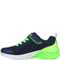 Navy-Lime - Side - Skechers Boys Microspec Max Torvix Trainers