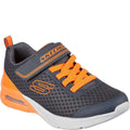 Charcoal-Orange - Front - Skechers Boys Microspec Max Torvix Trainers