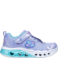 Lavender-Blue-Pink - Back - Skechers Girls Flutter Heart Lights Bring Sparkle Trainers