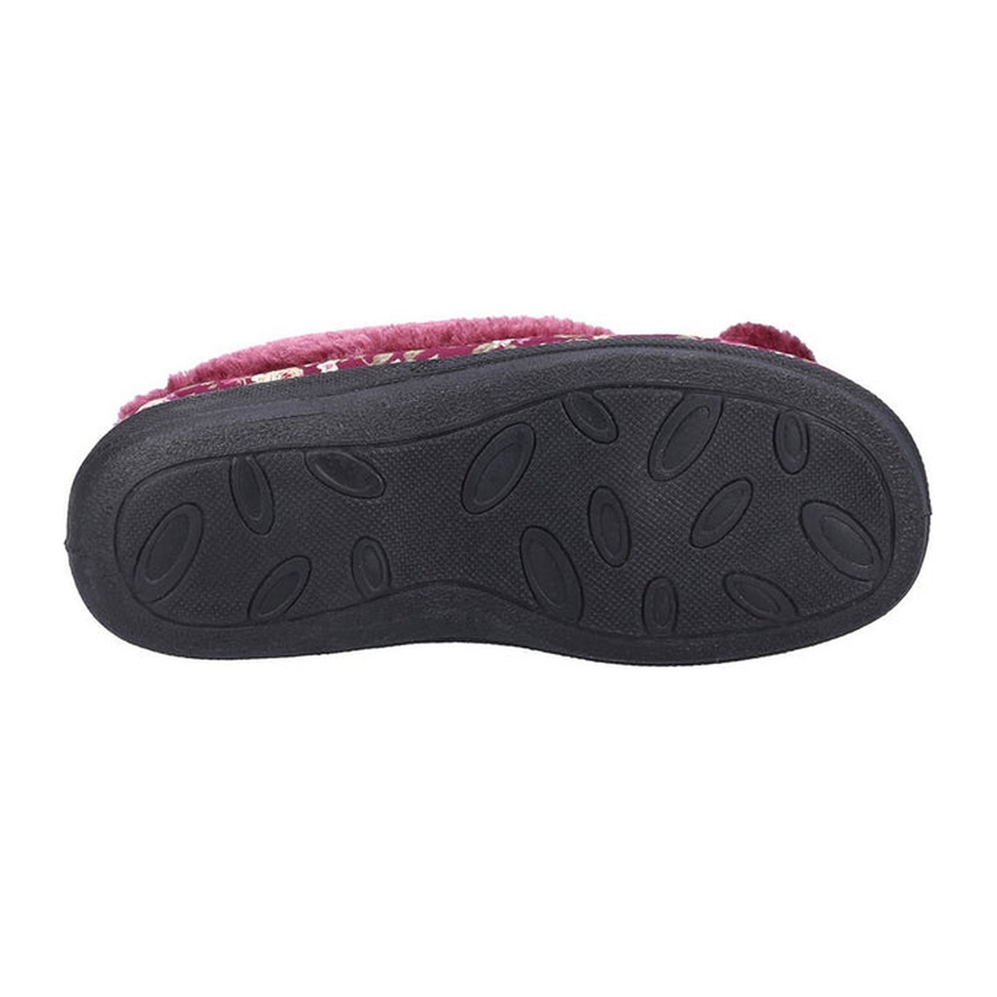 Burgundy - Lifestyle - Fleet & Foster Womens-Ladies Goldfinch Floral Slippers