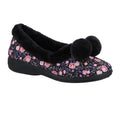 Navy - Front - Fleet & Foster Womens-Ladies Goldfinch Floral Slippers