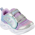 Silver-Lavender - Front - Skechers Baby Girls Twisty Brights Wingin´ It Trainers