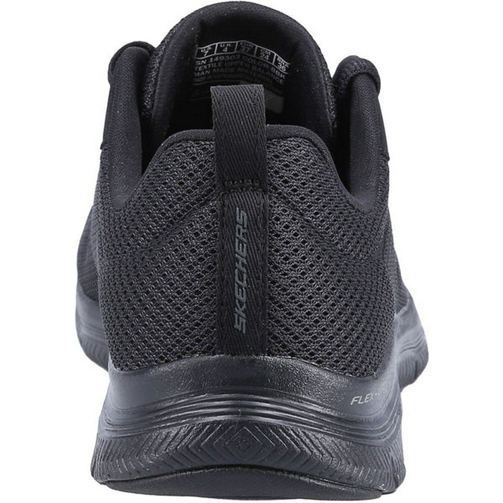 Black - Pack Shot - Skechers Womens-Ladies Flex Appeal 4.0 Brilliant View Trainers