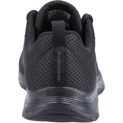Black - Pack Shot - Skechers Womens-Ladies Flex Appeal 4.0 Brilliant View Trainers