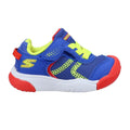 Blue-Multicoloured - Back - Skechers Boys Mighty Toes Lil Tread Trainers