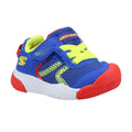 Blue-Multicoloured - Front - Skechers Boys Mighty Toes Lil Tread Trainers