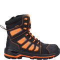 Black-Orange - Back - Amblers Unisex Adult Radiant Nubuck High Rise Safety Boots