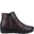 Bordeaux - Back - Fleet & Foster Womens-Ladies Plockton Leather Ankle Boots
