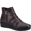 Bordeaux - Front - Fleet & Foster Womens-Ladies Plockton Leather Ankle Boots