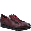 Bordeaux - Front - Fleet & Foster Womens-Ladies Polperro Leather Trainers