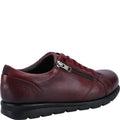 Bordeaux - Back - Fleet & Foster Womens-Ladies Polperro Leather Trainers