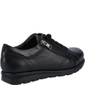 Black - Back - Fleet & Foster Womens-Ladies Polperro Leather Trainers