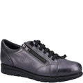 Pewter - Front - Fleet & Foster Womens-Ladies Polperro Leather Trainers