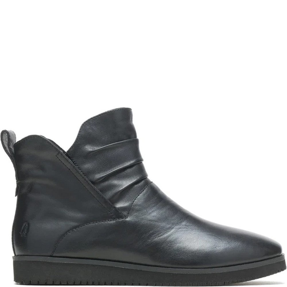 Black - Side - Hush Puppies Womens-Ladies Chow Chow Leather Ankle Boots