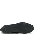 Black - Pack Shot - Hush Puppies Womens-Ladies Chow Chow Ruched Suede Ankle Boots