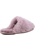 Pink - Back - Cotswold Womens-Ladies Salperton Sheepskin Lined Slippers