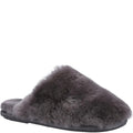 Grey - Front - Cotswold Womens-Ladies Salperton Sheepskin Lined Slippers