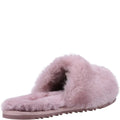Pink - Back - Cotswold Womens-Ladies Westfield Non Slip Sheepskin Lined Slippers