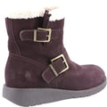 Brown - Back - Hush Puppies Womens-Ladies Lexie Suede Ankle Boots