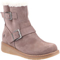 Taupe - Front - Hush Puppies Womens-Ladies Lexie Suede Ankle Boots