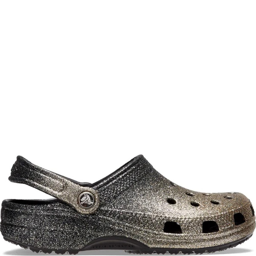 Black-Gold - Lifestyle - Crocs Unisex Adult Classic Glitter Clogs