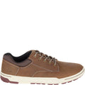 Dark Beige - Pack Shot - CAT Lifestyle Mens Colfax Leather Trainers