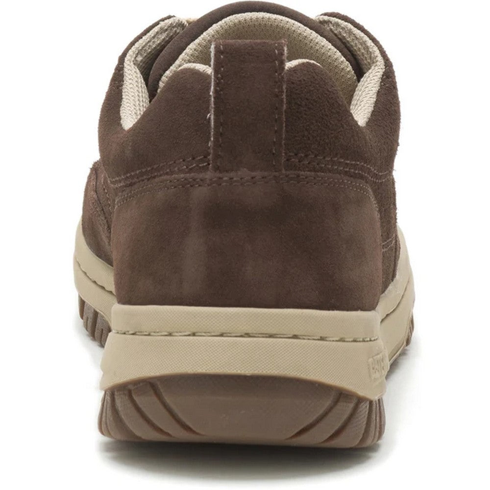Brown - Back - CAT Lifestyle Mens Decade Leather Trainers