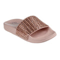 Rose-Gold - Front - Skechers Womens-Ladies Pop Ups New Spark Mules