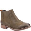 Khaki - Front - Hush Puppies Womens-Ladies Edith Leather Chelsea Boots